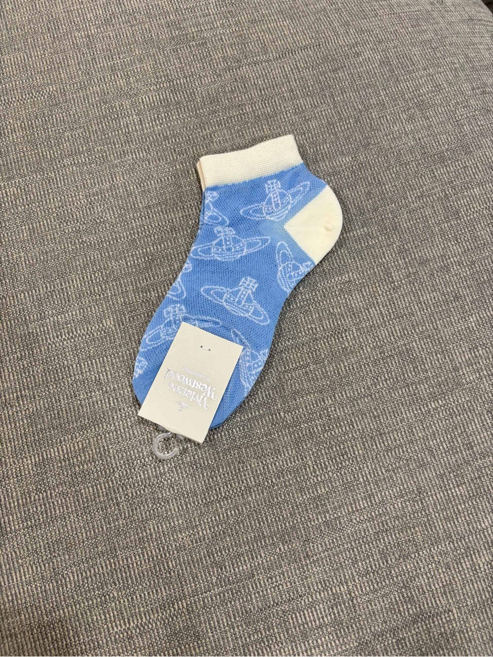 Vivienne Westwood baby Blue Logo Ankle Socks